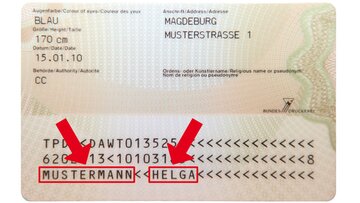 Musterbeispiel eines Reisepasses